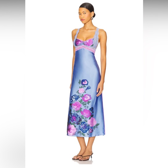 NWT Intimately Free People Just Dreamy Maxi in Blue Vista - Picture 5 of 16